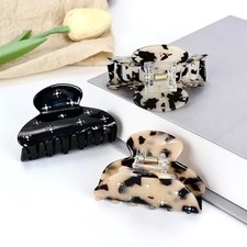 3 PCS Medium Claw Clips Hair Clips Leopard Print Fashion Hair Clamps Women