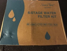 Simpure 6 Stage Reverse Osmosis Water Filter System with Alkaline Filter 100 GPD