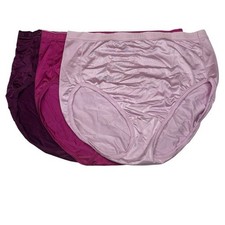 Breezies Set of 3 Nylon Microfiber Hi-Cut Briefs 1X A287800 12979