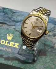 Rolex Datejust 1601 Two-Tone Jubilee Fluted Bezel Linen Dial 36mm 14kt Gold 1969