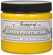 Jacquard Professional Screen Print Ink, Water-Soluable, 16oz Jar, Yellow 101