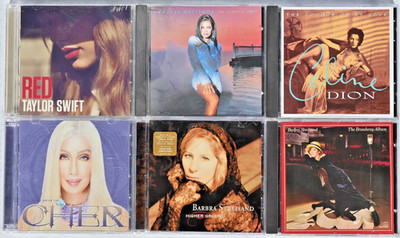 Lot of (6) Women of Pop Swift Williams Dion Streisand Cher