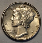 #1 1944 S "business uncirculated++ to MS??" Nicer Low Mintage Mercury Dime