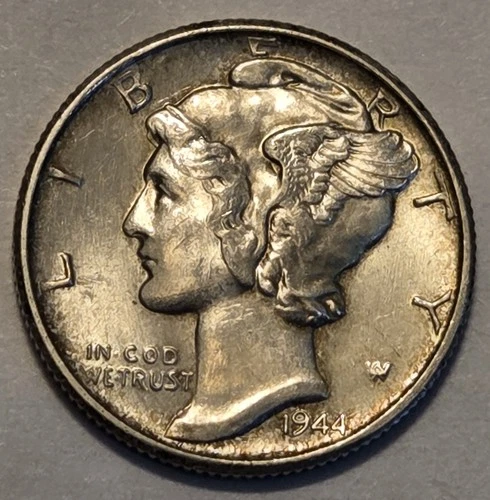 #1 1944 S "business uncirculated++ to MS??" Nicer Low Mintage Mercury Dime