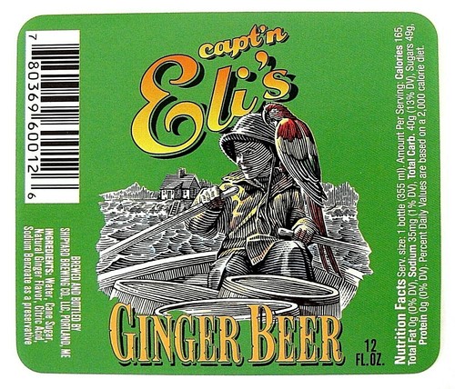 Ginger beer ingredients label