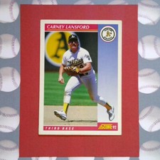 VTG 1992 Score Baseball Card Oakland Athletics #648 Carney Lansford Third Base