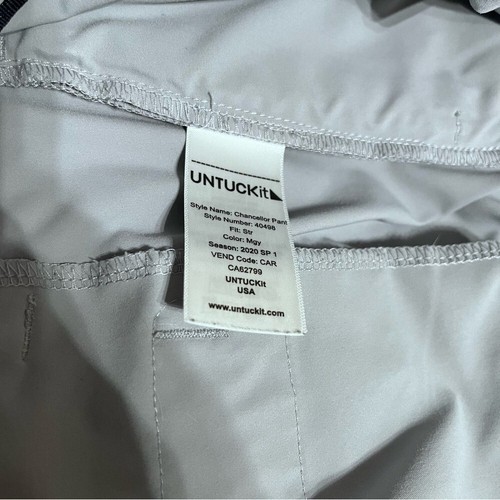 Untuckit Dress Golf Pants Slacks Straight Fit Men Sz 38 x 32 Gray - Picture 6 of 10