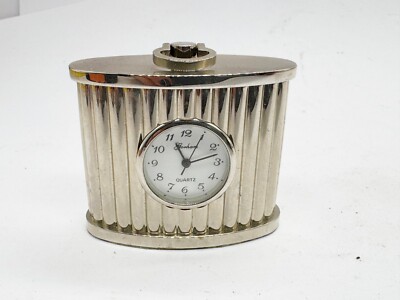 VINTAGE GORHAM SILBER PLATTE METALL KUTSCHENSTIL QUARZ KAMINUHR
