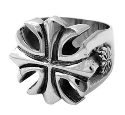 KING BABY K20-5004-11 925 STERLING SILVER GOTHIC CROSS MEN'S RING