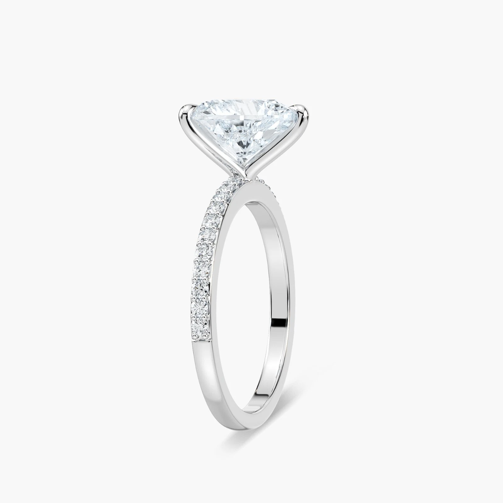 Igi 2.22 ct tcw heart shape lab created diamond engagement ring f vs white gold image-3