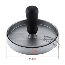 Silver White Zinc-Aluminum Alloy Round Shape Hamburger Press Stuffed Meat Beef G