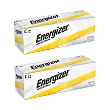 24 Energizer Industrial C Alkaline Batteries (EN93, LR14)
