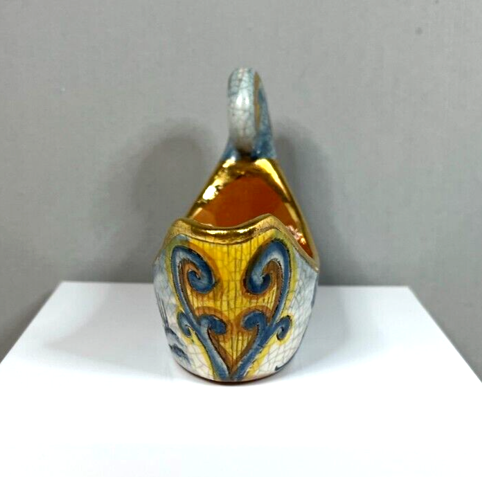 Vintage Italian Veneto Flair 1976 Mosaic Pottery Candle Vintage Italian Veneto Flair 1976 Mosaic Pottery Candle
