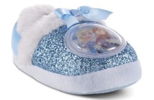 Disney FROZEN Slippers Girls 5/6 NeW Elsa and Anna Slip-on Glitter House Shoes