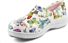 Laforst Rachel 7003 Women Leather Nonslip Server Waitress Slip On Clog size 7.5m