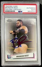 Bronson Reed Signed 2021 Topps Chrome WWE Trading Card #76 PSA DNA Slabbed