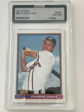 1991 Bowman #569 Chipper Jones ROOKIE RC GEM MT MINT PSA 10 Graded Baseball Card