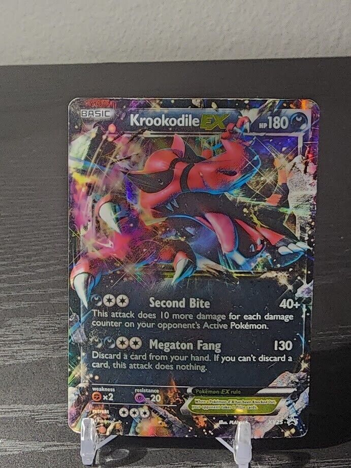 Krookodile EX XY25 Black Star Promo Ultra Holo Pokemon Card DMG