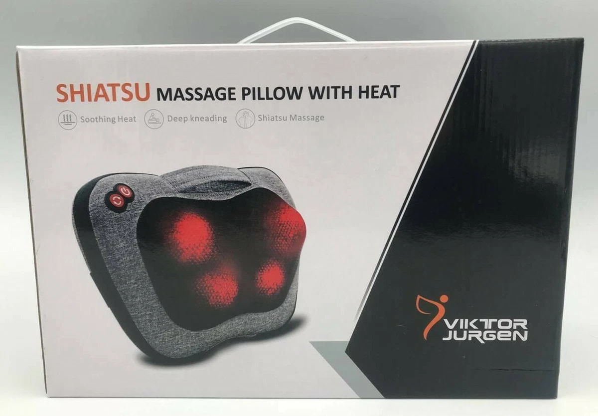 VIKTOR JURGEN Shiatsu Kneading Massage Pillow with Heat,Neck