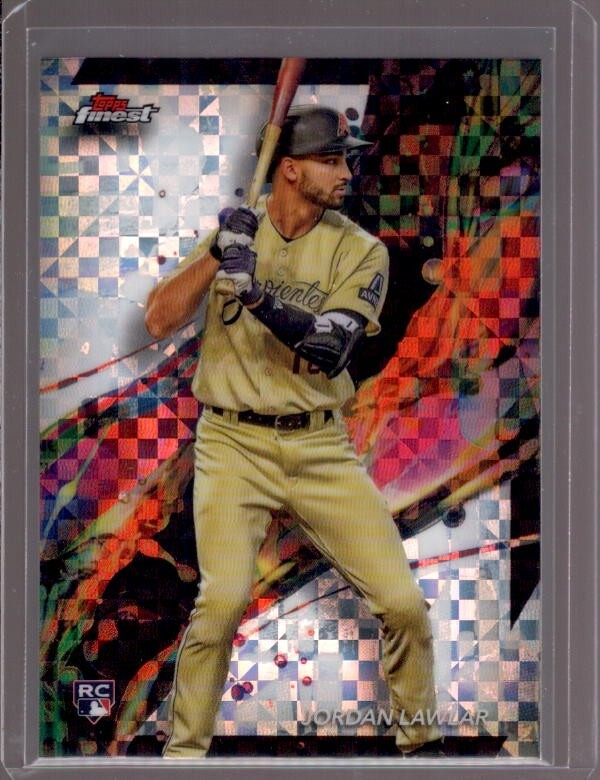 JORDAN LAWLAR 2024 Topps Finest #95 Checkerboard Refractor Rookie RC