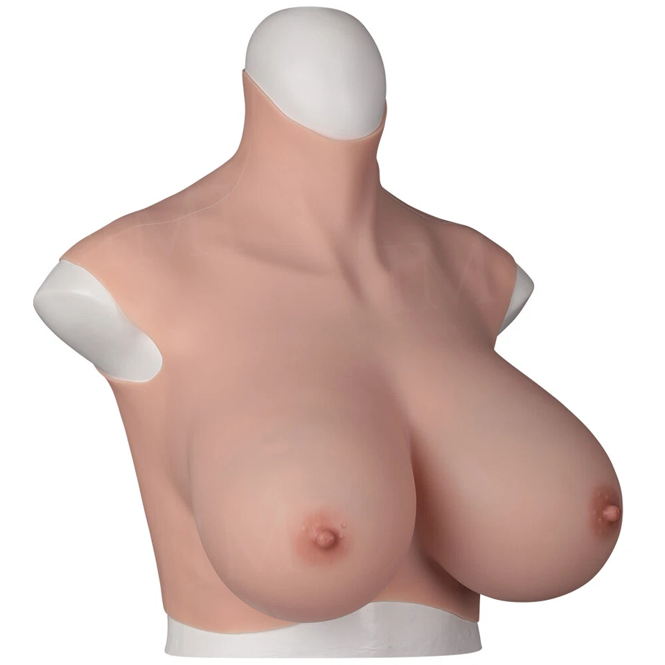 IMI 9th Flocking Silicone Breast Form Boobs B-K Cup Breastplate for Crossdresser - Image 4 of 4