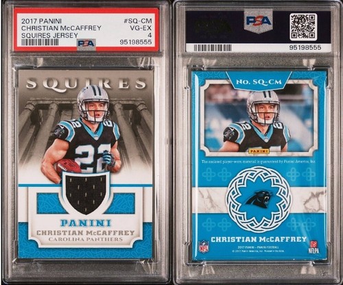 2017 Panini - Squires Jerseys #SQ-CM Christian McCaffrey Game Worn RC Patch
