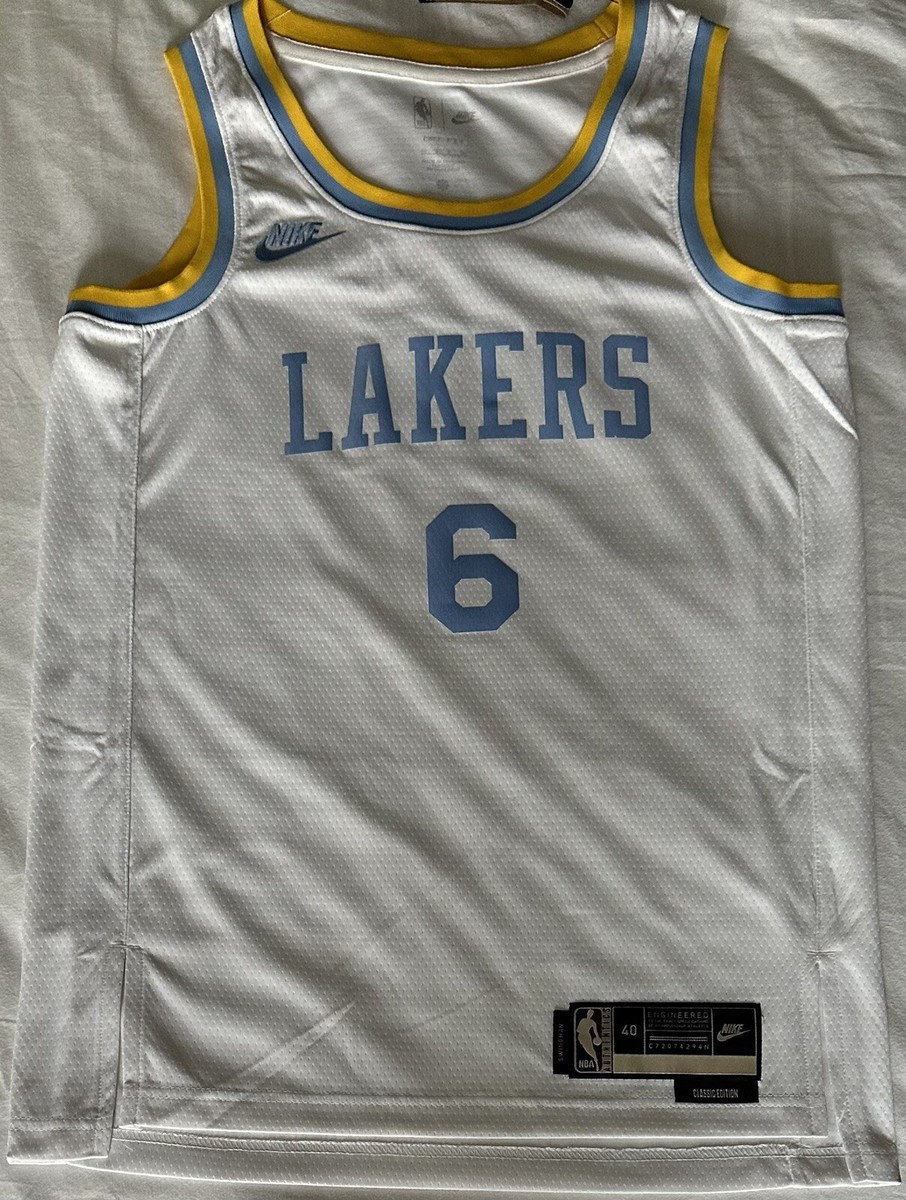 Nike NBA LA Lakers LeBron James #6 Swingman Basketball Jersey