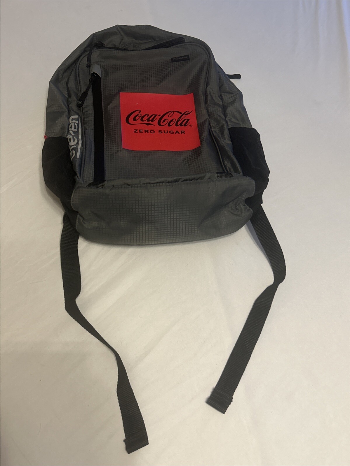 Elleven Coca-Cola Branded Backpack Padded Multi-Pocket Grey RARE Free Shipping  