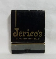 Vintage Jerico's Restaurant Matchbook Huntington Beach CA Advertising Full
