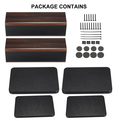 Bois Grain Enceinte Pieds 1 Paire 11.8pouce (30cm ) Universel Petit Haut-parleur - Photo 7/7
