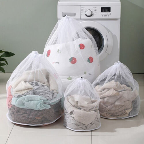 Drawstring Bag Laundry Washing Machine Mesh Socks Lingerie Underwear Wash Bag - Afbeelding 1 van 31