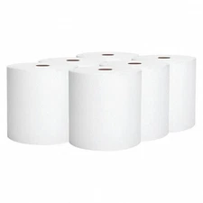 Kimberly Clark Scott 02000 Paper Towel Roll 650ft x 8", 1 Ply,White,6 rolls/Case