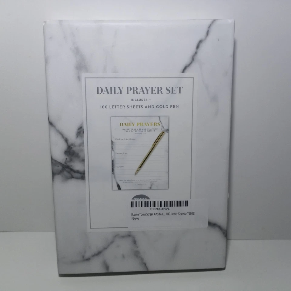 Eccolo Town Street Arts Daily Prayer Set Keepsake Box Gold Pen Christmas Gift - Image 2 of 3