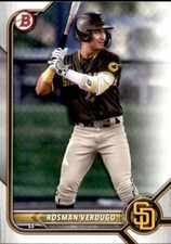 2022 BOWMAN DRAFT  BASE PROSPECT BD161 ROSMAN VERDUGO PADRES