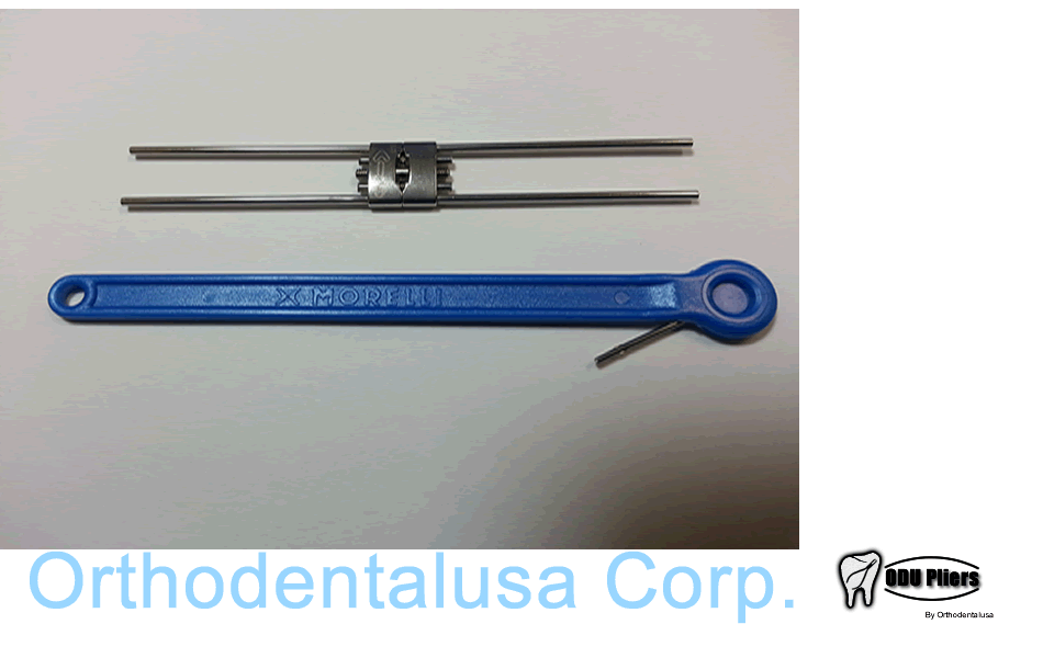 Orthodontic PALATAL SPLIT SCREW EXPANDER 9 mm with KEY/ HYRAX MORELLI