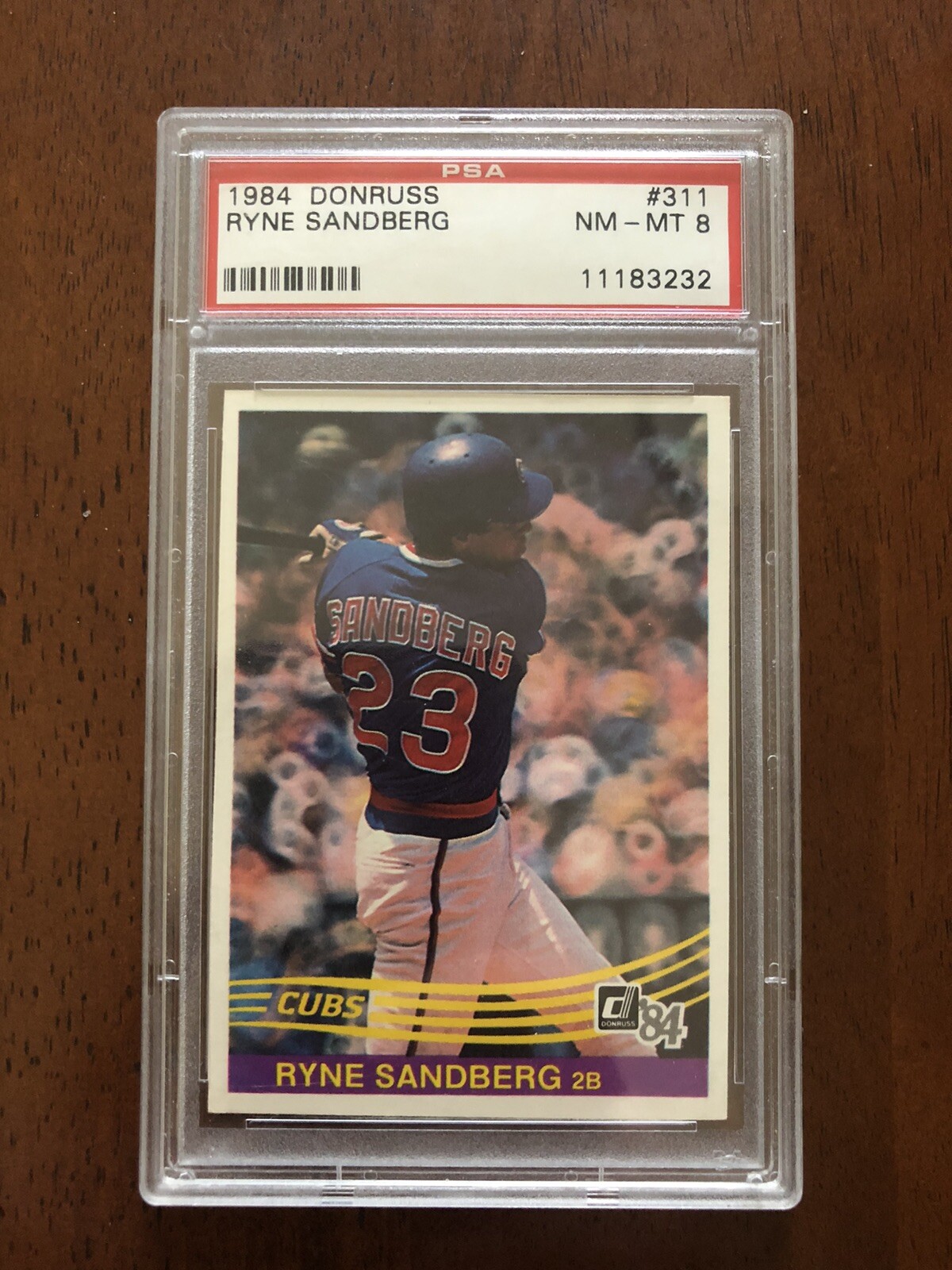 1984 Donruss Ryne Sandberg #311 PSA 8 HOF Chicago Cubs