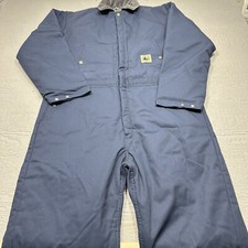 Berne Apparel Coveralls Mens XLT Tall Blue Quilted Canvas Workwear Zip EUC
