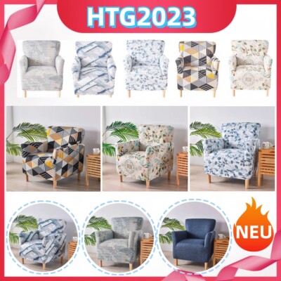 Sesselschoner Sesselhusse Stretch Sesselüberwürfe 1 Sitz Sofabezug mit Armlehnen