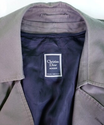Christian Diorコートmade in US ネイビー DIOR | ベルト付き コート ダブルフェース バージンウール