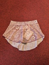 So Danca Red and White Sheer Paisley Print High Low Pull On Ballet Skirt 8-10