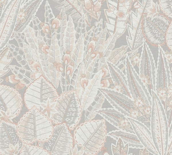 Livingwalls Vliestapete Stories Of Life Floral Grau 396534-image