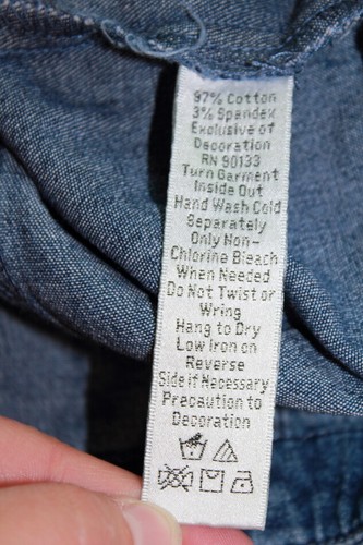 NWOT Woman Quacker Factory Denim Blue Butterfly Design Button Down Jacket M (416 - Picture 9 of 9