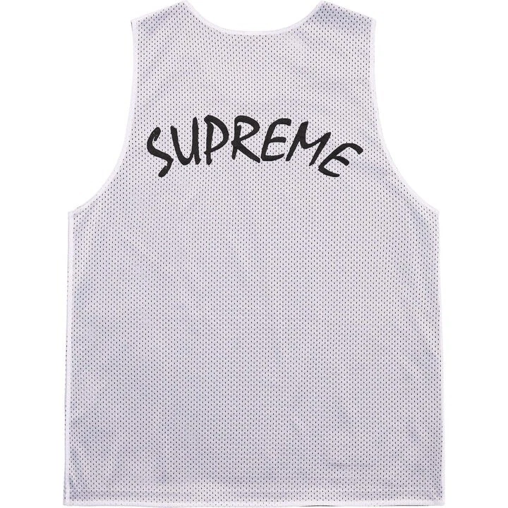 Supreme Mustang Reversible Basketball Jersey, White, Size Large (L),  NEW+Sticker