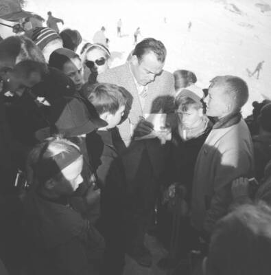 Glacier pilot Hermann Geiger on the Rocher de Naye VD 1958 Old Photo