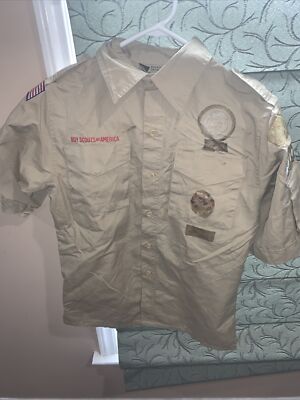 Boy Scout BSA UNIFORM SHIRT New Style Youth  Large Short Sleeve F10