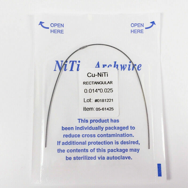 1 peça/pacote fio ortodôntico dental Cu-Niti arco forma retangular Damon - Imagem 2 de 4
