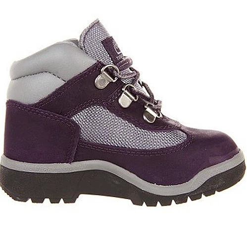 Timberland Field Boot Toddler Purple Grey Leather Fabric Kids Boots 3285R - Image 2 of 4