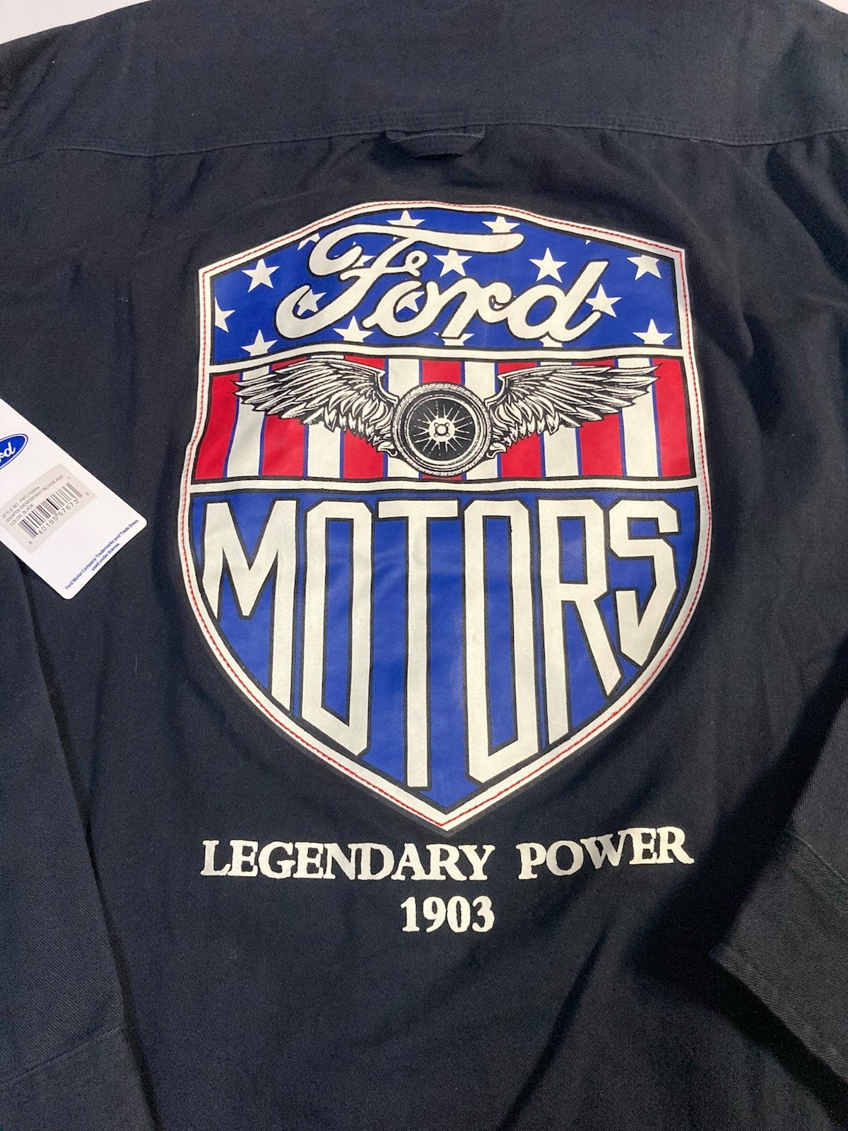 Ford Motors Mechanic Style Canvas Twill Chore Coat Work Jacket Men’s Size Medium