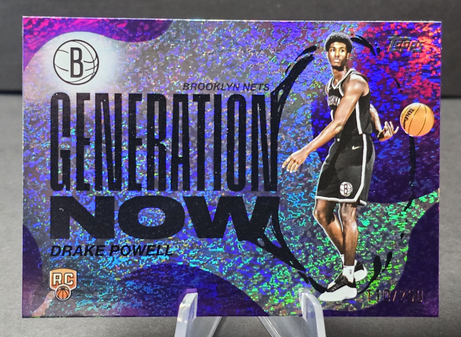 2025-26 Topps Drake Powell RC #GN-22 Generation Now Purple Holo Foil /250 Nets