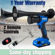 Kobalt 24 V Impact Drill Train Horn Dual Black | 150dB | Two Remotes Included